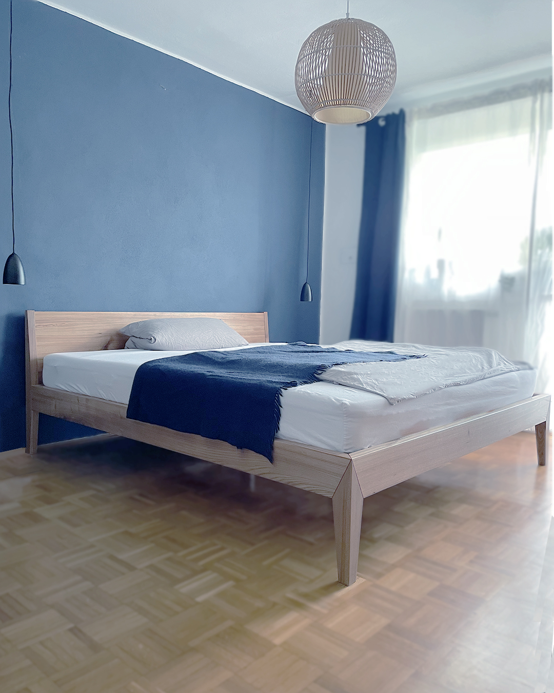 Doppelbett Massivholz